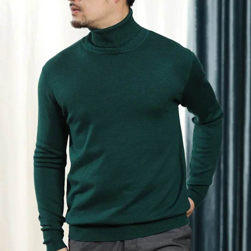 Buy Center White Turtleneck Sweater - Oversized Warm Knit Pullover - Buy Center UK
