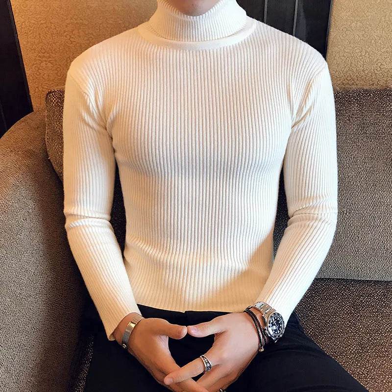 Buy Center Winter High Neck Sweater for Men - Slim Fit Turtleneck - Buy Center UK