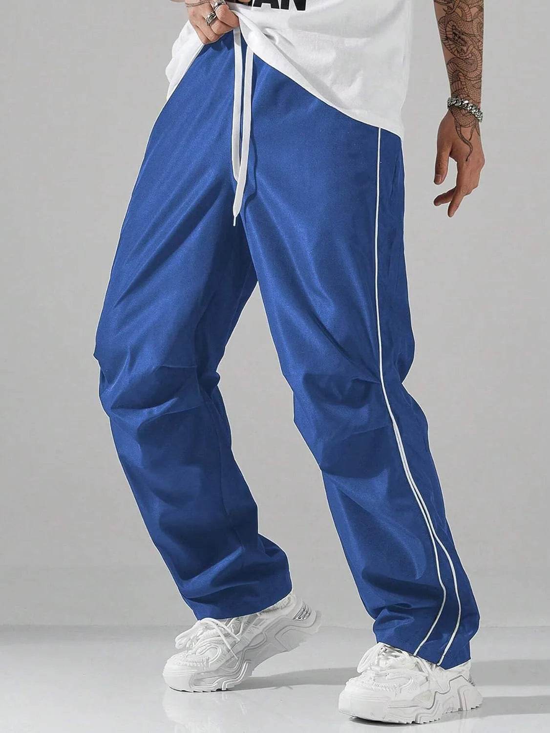 Buy Center Men’s Casual Pants - Elastic Waist, Striped Design - Buy Center UK