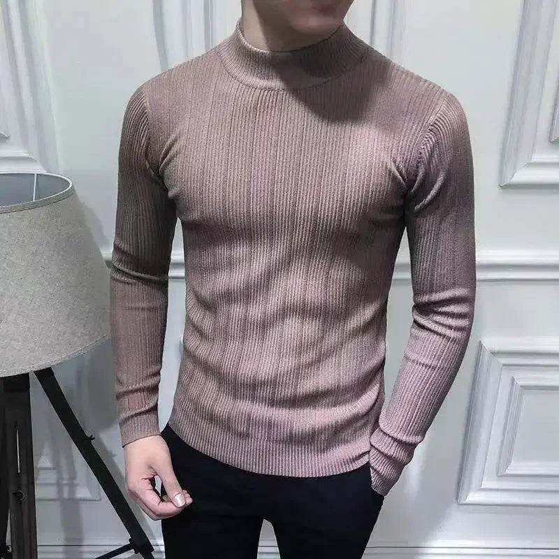 Buy Center Men's Oversize Wool Turtleneck Sweater - Vintage Style - Buy Center UK