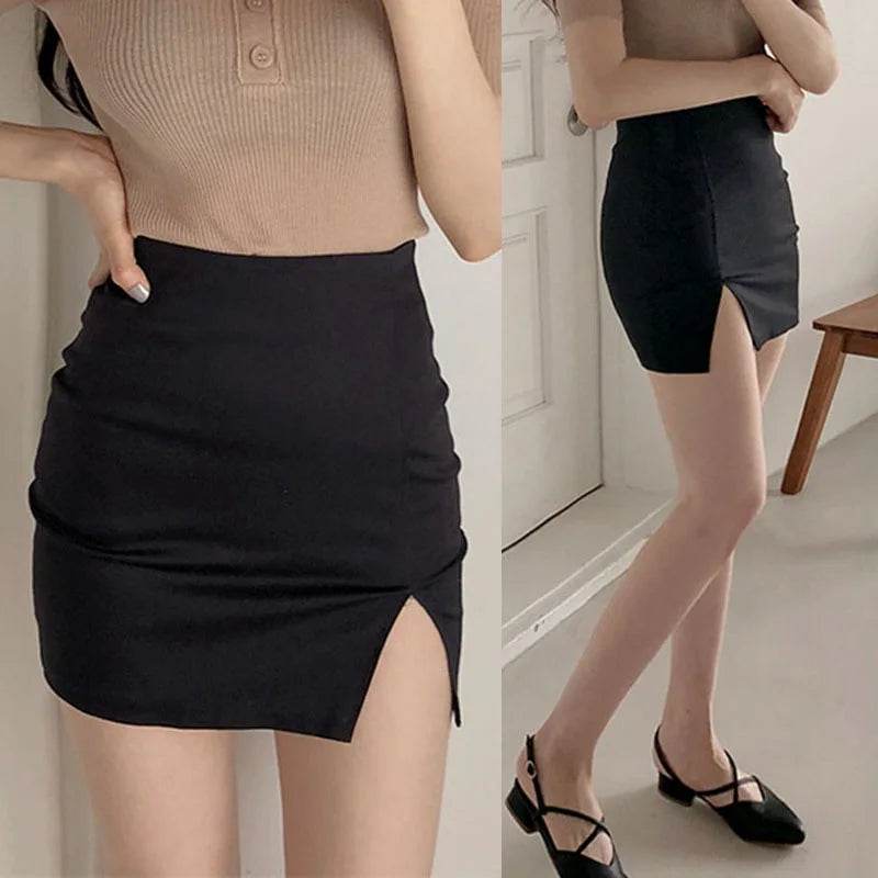 Buy Center Summer Women's Dress - High Waist Slim Split Skirt - Buy Center UK