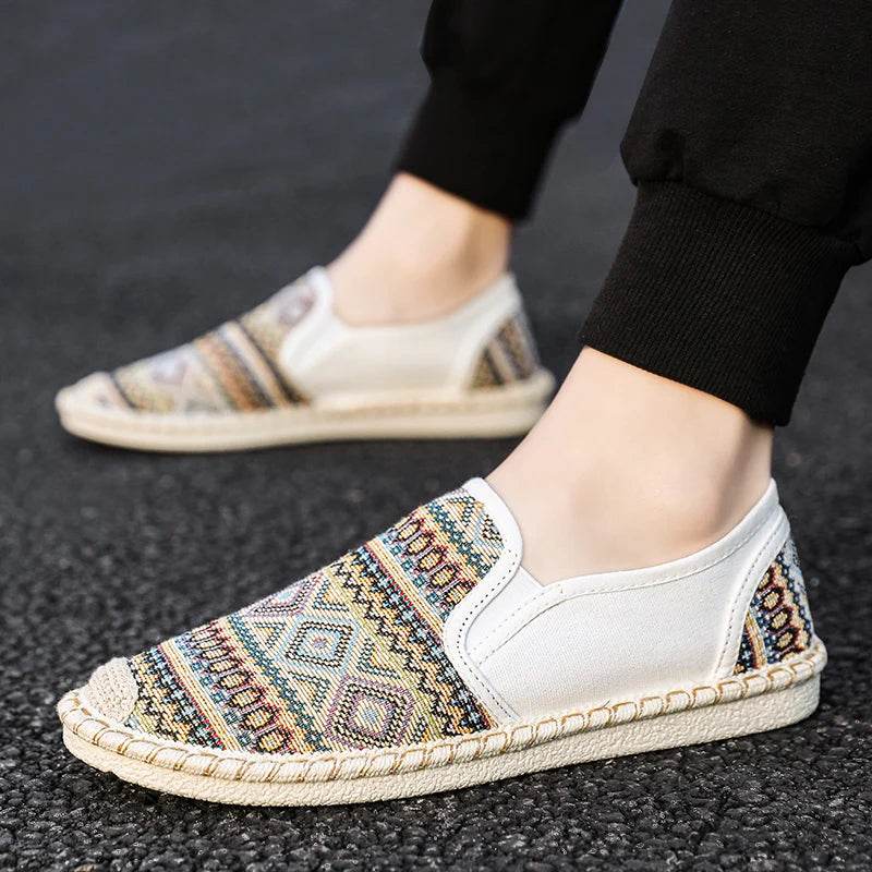 Buy Center Ethnic Style Men's Slip-On Flats - Comfortable Summer Sneakers - Buy Center UK