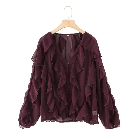 UNIZERA Women's V-Neck Shirt - Chic Long Sleeve Summer Style - Buy Center UK