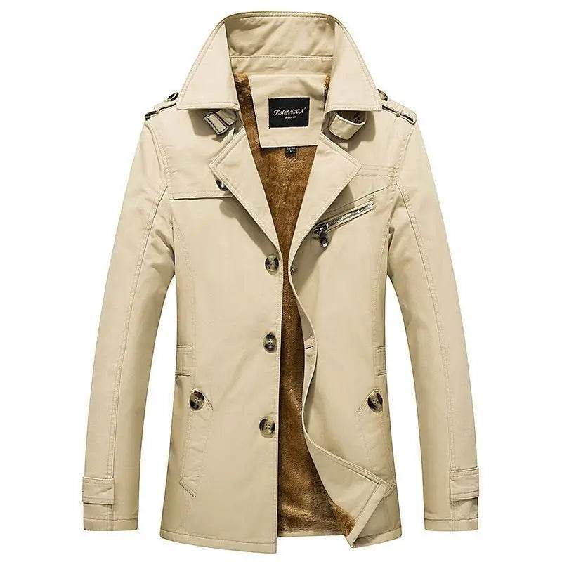 Buy Center Men’s Casual Trench Coat - Slim Fit Winter Jacket - Buy Center UK