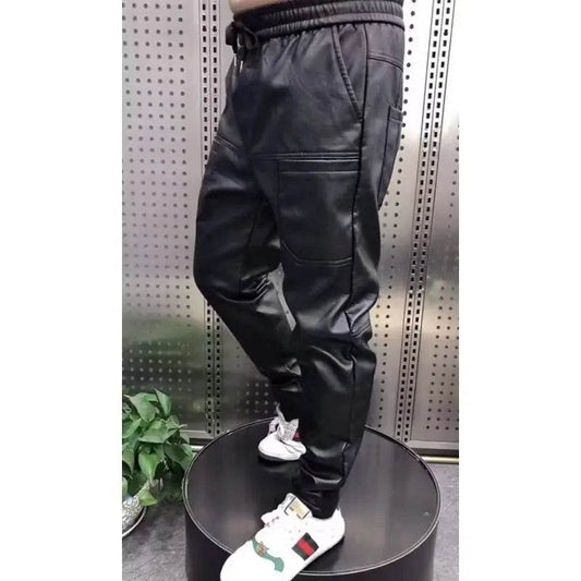 Buy Center Outdoor Loose Harem Leather Pants - Casual Luxury Style - Buy Center UK