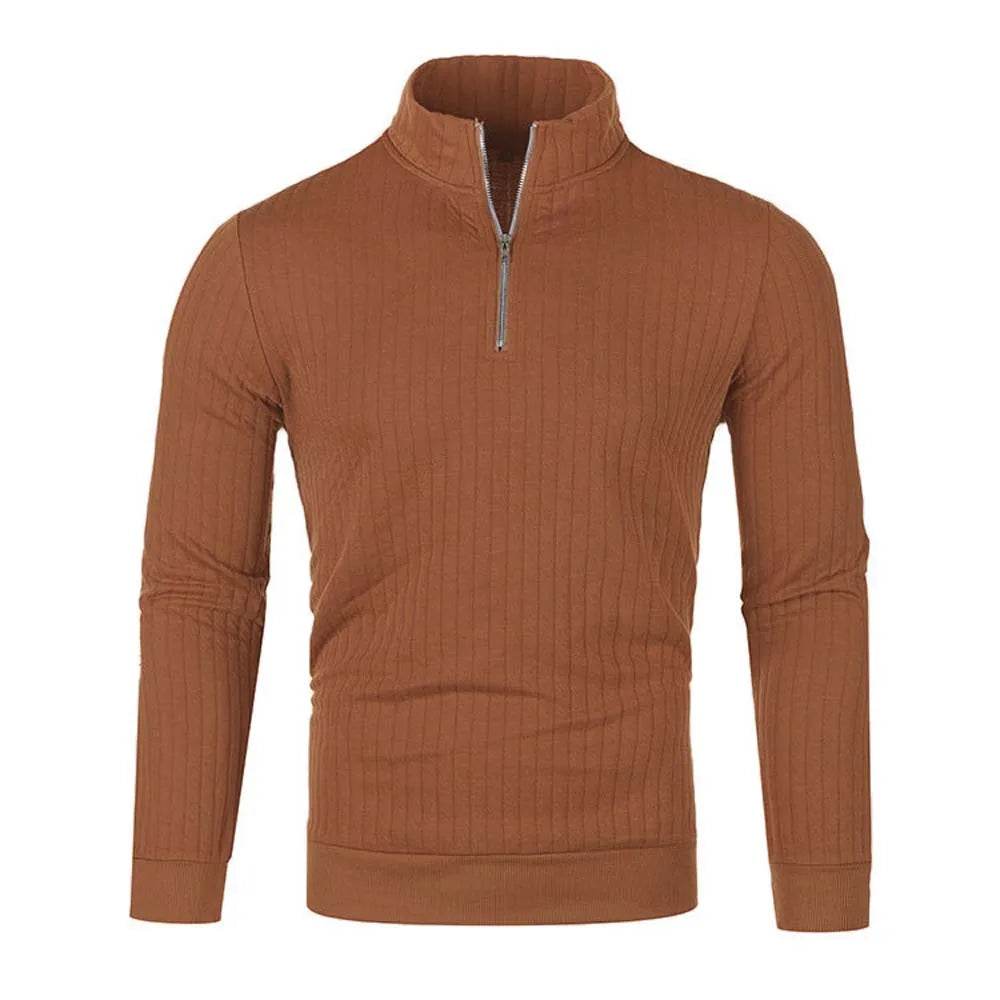 Buy Center Men's Semi Turtleneck Half Zip Pullover - Gothic Style - Buy Center UK