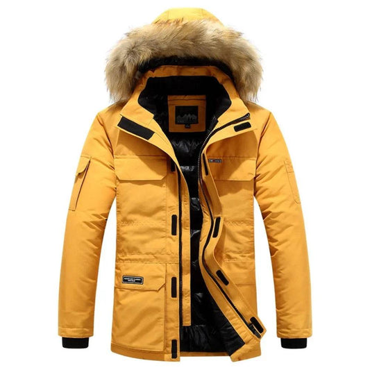 Buy Center Mens Winter Parka - Fur Hooded, Windproof, -30°C Warmth - Buy Center UK