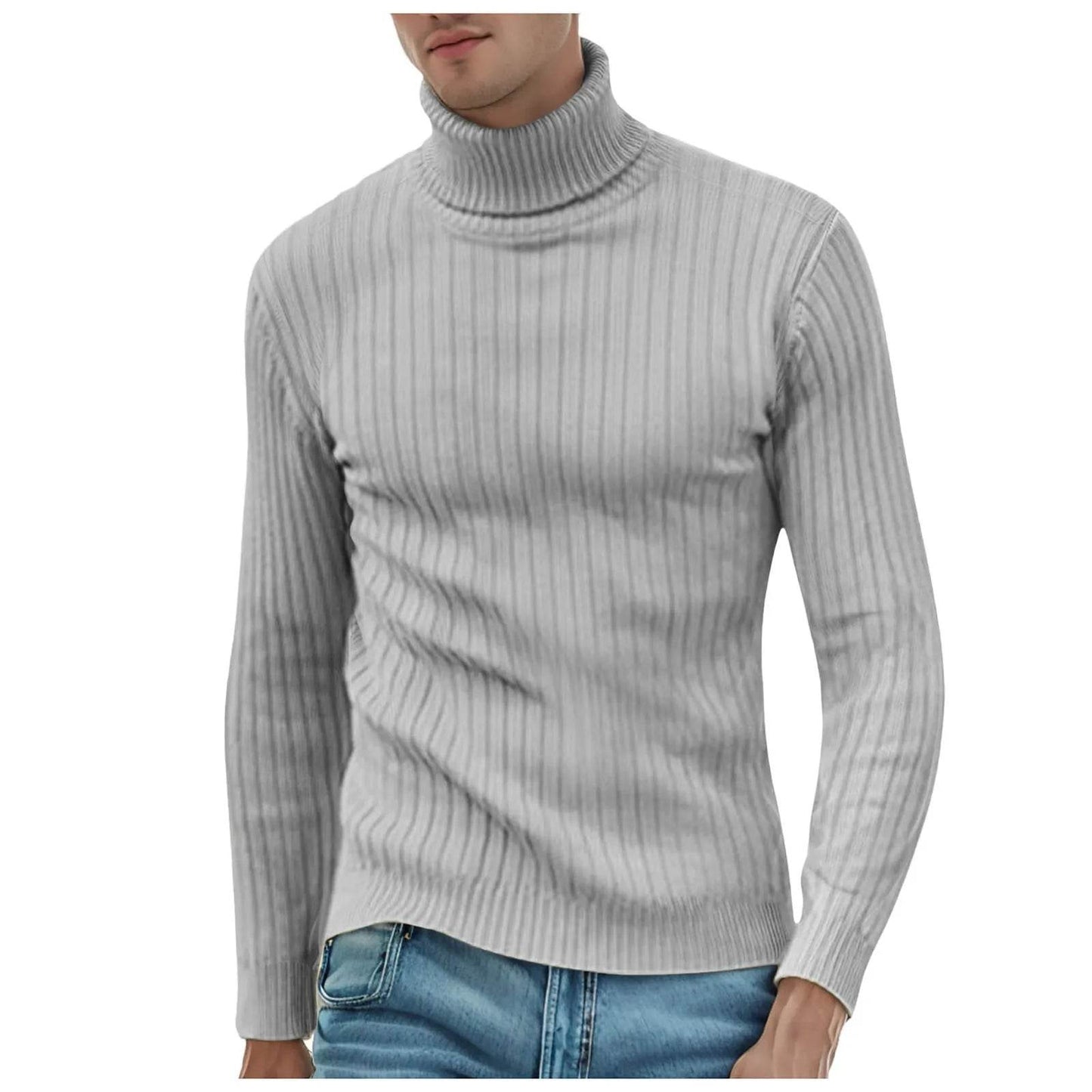 Buy Center Men's Winter Turtleneck Sweater - Warm & Stylish Knit - Buy Center UK