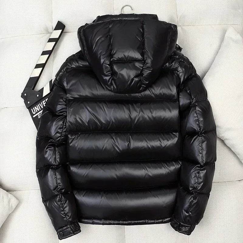 Buy Center Men's Hooded Shiny Puffer Jacket - Warm Winter 4X Size - Buy Center UK