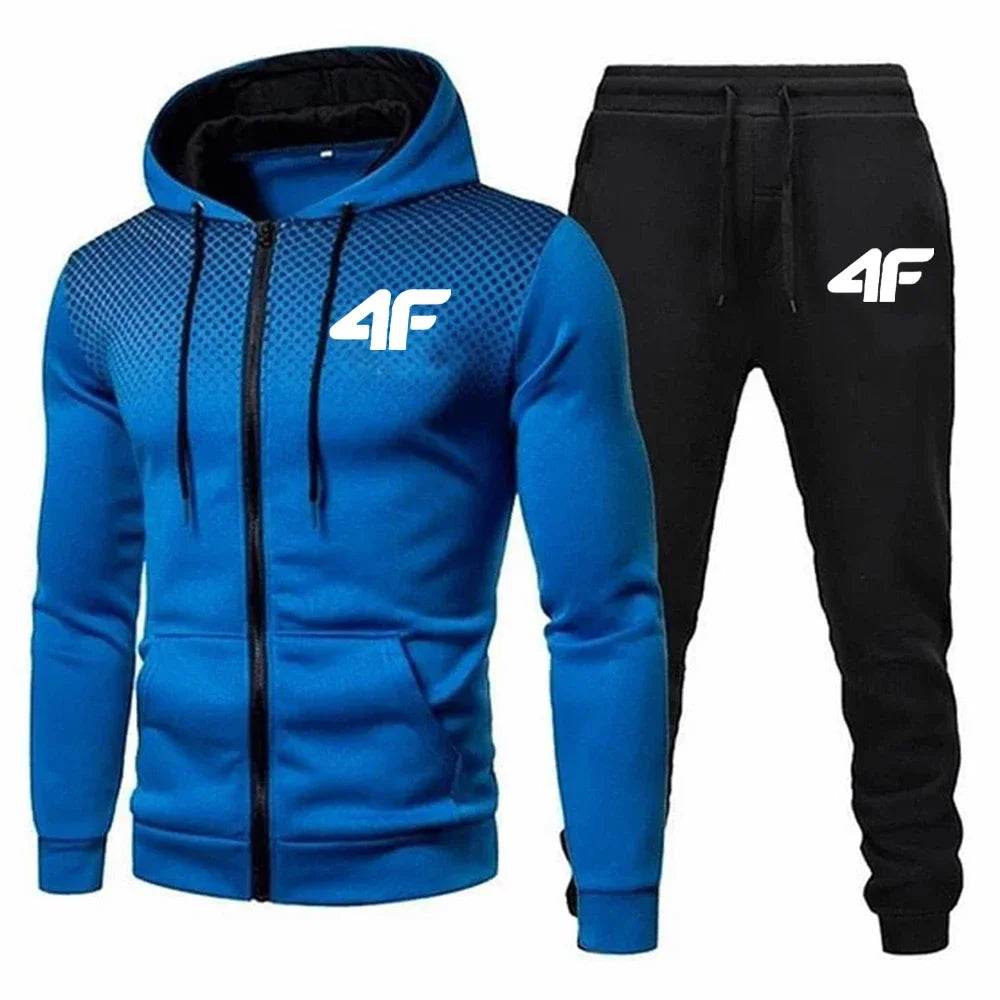 Buy Center Men's Autumn Winter Tracksuit - Sporty Zipper Jacket Set - Buy Center UK