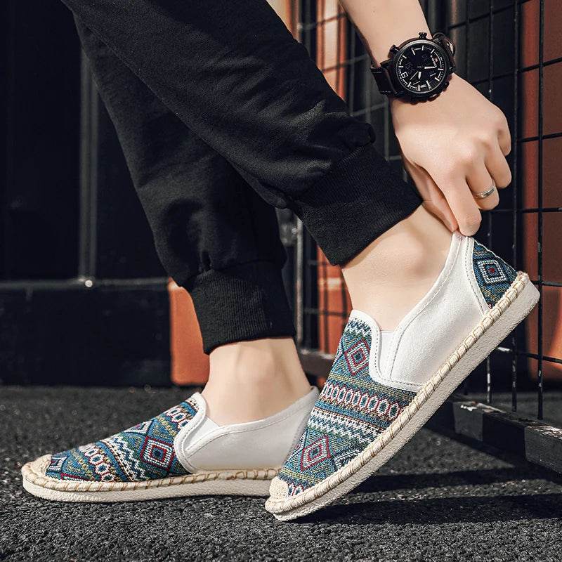 Buy Center Ethnic Style Men's Slip-On Flats - Comfortable Summer Sneakers - Buy Center UK