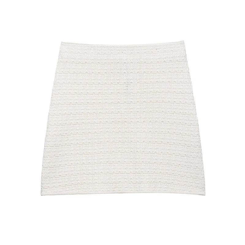 Buy Center Knitted V-neck Patchwork Skirt Set - Summer Slim Fit - Buy Center UK