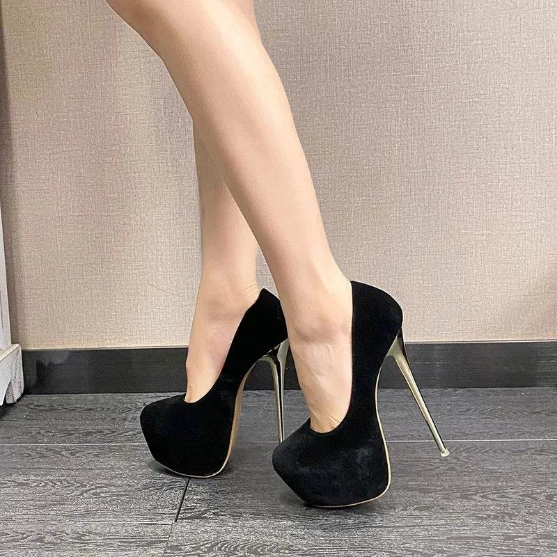 Waterproof Black High Heels - Sexy Summer Shoes for Adults - Buy Center UK