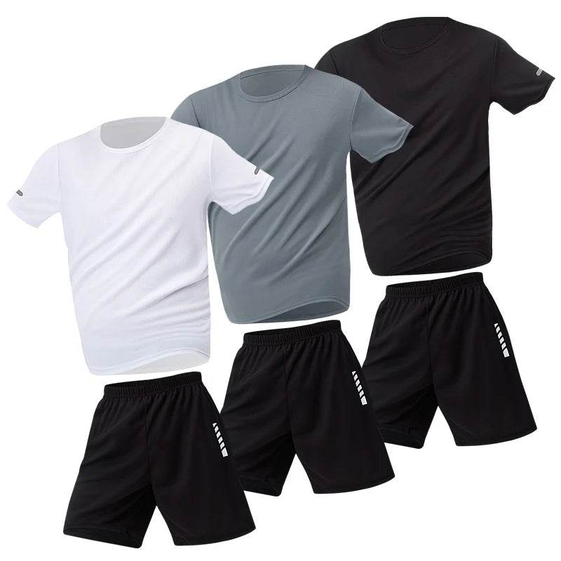 Buy Center Plus Size Men's Quick-Drying Shorts Suit - T-Shirt & Shorts - Buy Center UK