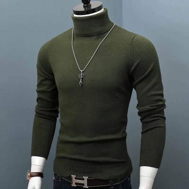 Buy Center Men's Winter Thick Warm Turtleneck Sweater - Slim Fit - Buy Center UK