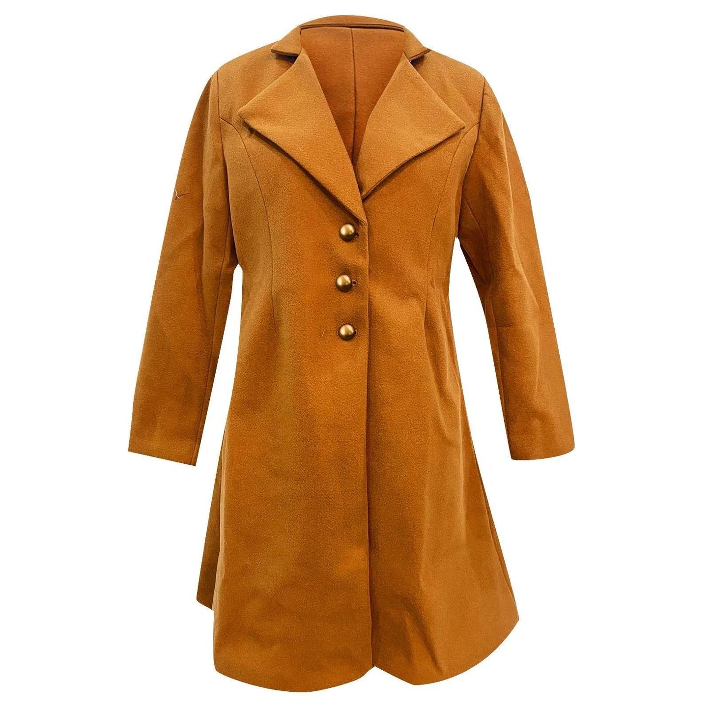 Buy Center Women's Lapel Trench Coat - Elegant Winter Fleece Jacket - Buy Center UK