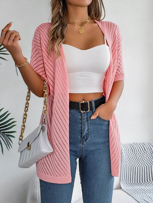 Buy Center Spring Summer Knitted Cardigan - Casual Hollow Out Fit - Buy Center UK