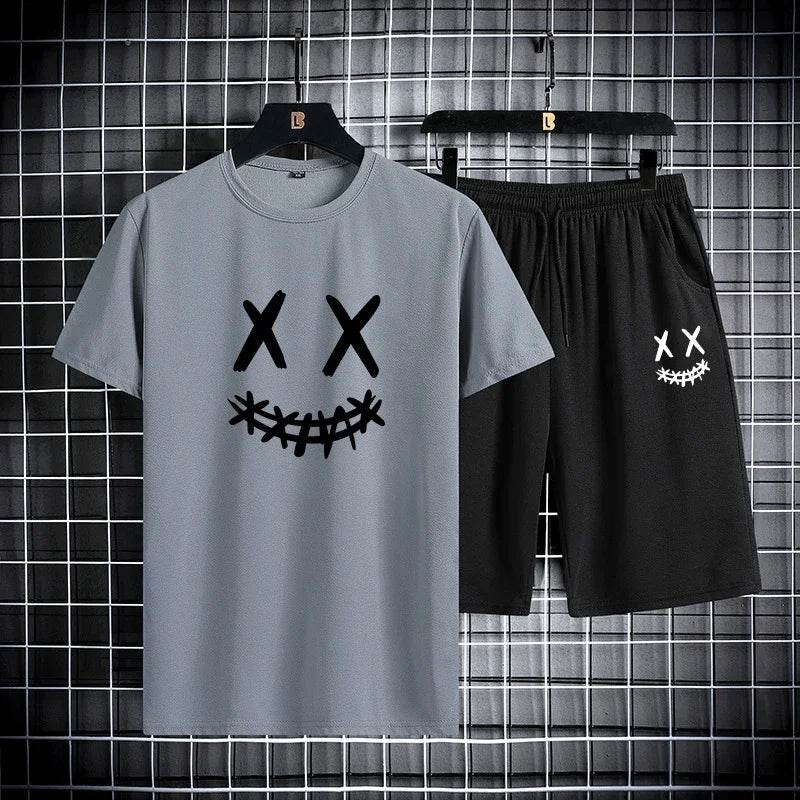 Buy Center Men's Summer Sports Suit - Slim Fit T-Shirt & Shorts Set - Buy Center UK