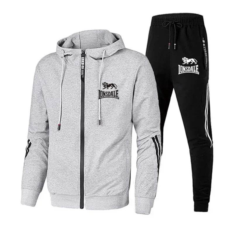 Buy Center Men's Tracksuit with Hoodie and Slim Sweatpants Set - Buy Center UK