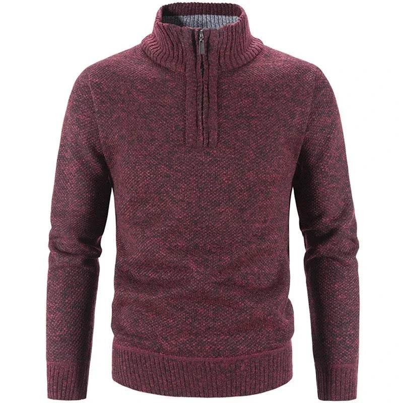 Buy Center Men's Fleece Sweater - Half-Zip Turtleneck Pullover - Buy Center UK