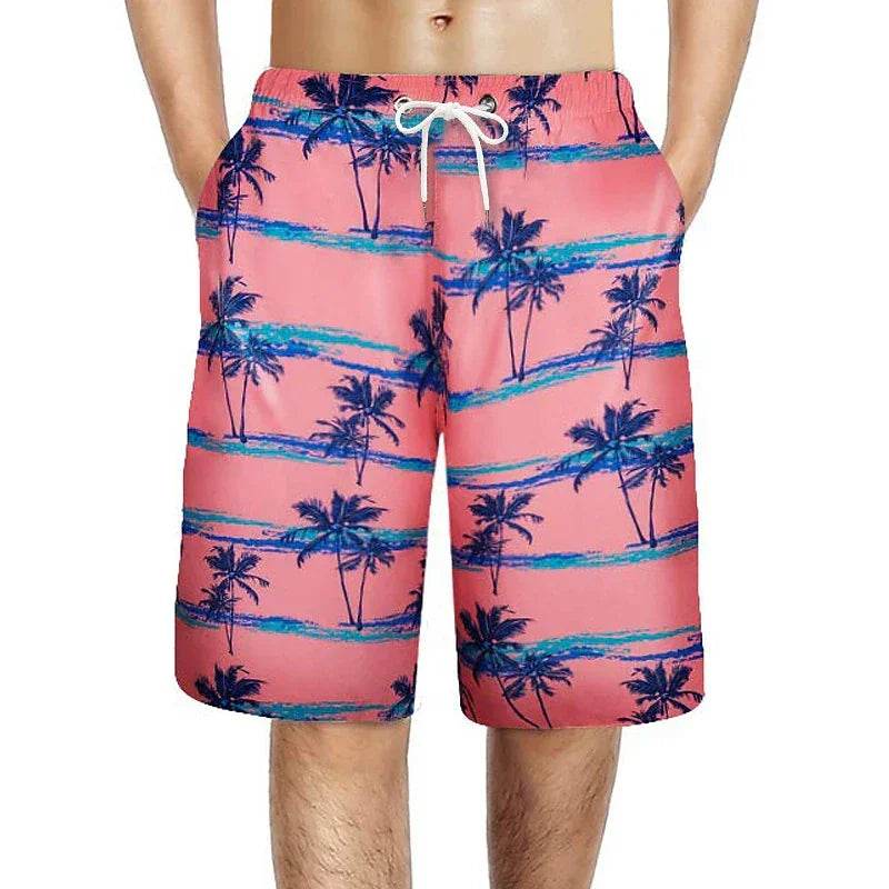 Buy Center 2024 Men's Oversized Quick Dry Shorts - Coconut Tree Print - Buy Center UK