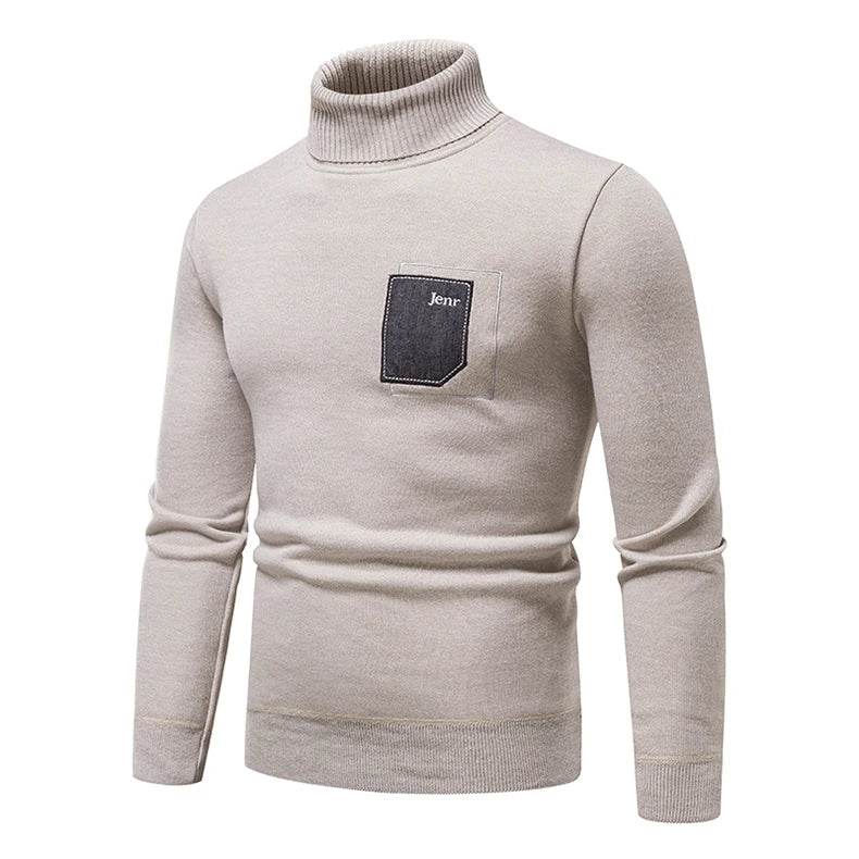 Buy Center Men's Turtleneck Sweater - Cozy Solid Color Casual Knit - Buy Center UK