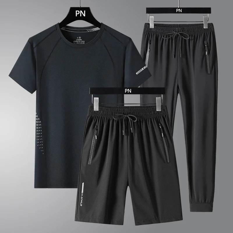 2025 Summer Black White Tracksuit Set - Men's Oversized Sportswear - Buy Center UK