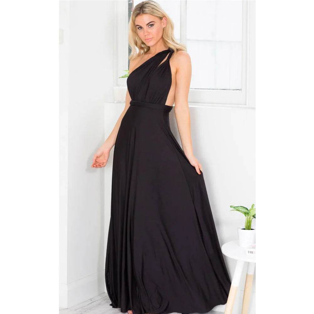 Buy Center Multi-Worn V-Neck Maxi Dress - Elegant Summer Style - Buy Center UK