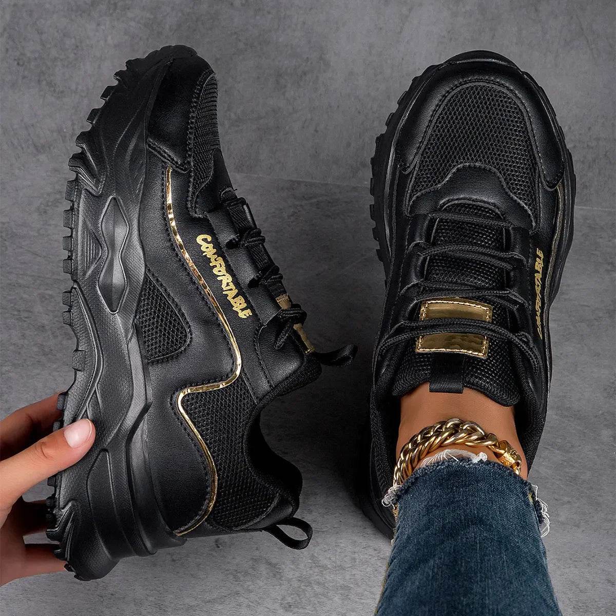 Buy Center Women's Breathable Sneakers - Casual Walking Flats for Spring - Buy Center UK