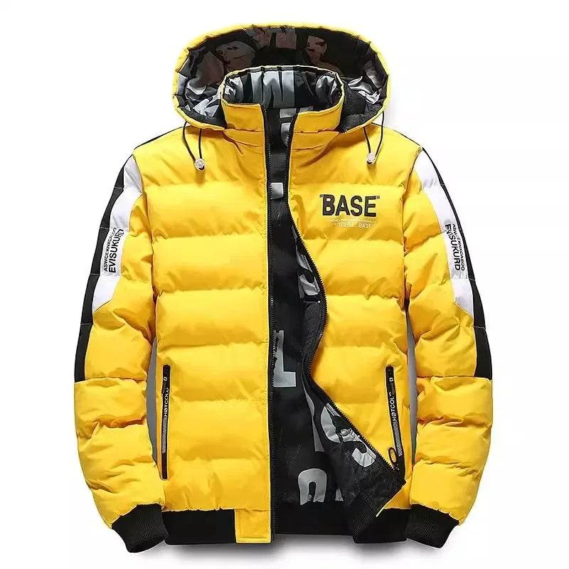Buy Center Men’s Autumn Winter Cotton Jacket - Warm, Padded, Removable Hood - Buy Center UK