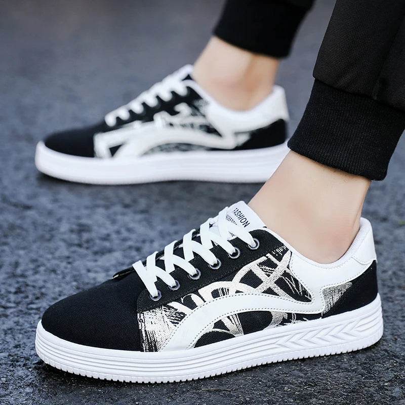 Buy Center Graffiti Print Canvas Sneakers - Casual Women’s Shoes - Buy Center UK