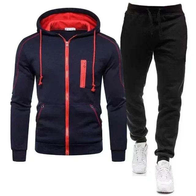 Buy Center 2024 Men’s Tracksuit - Warm Double Zipper Jacket & Pants - Buy Center UK