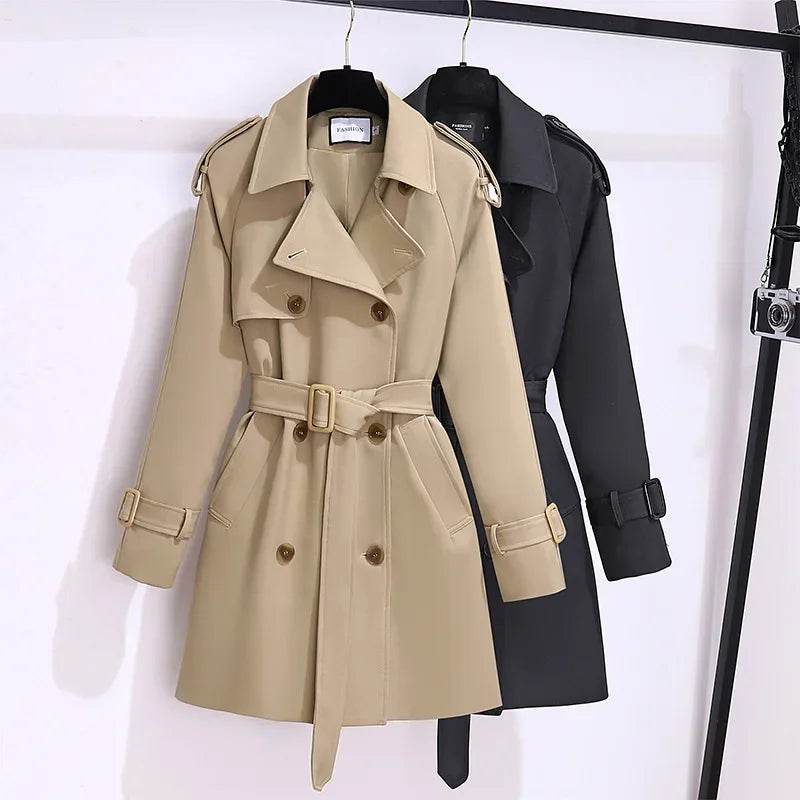 Buy Center Women's Petite Cropped Windbreaker - Stylish Khaki Jacket - Buy Center UK