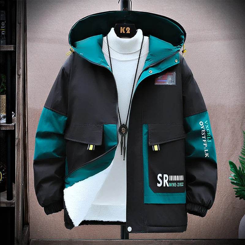 Buy Center Autumn/Winter Hooded Jacket - Windproof, Thick Insulation - Buy Center UK