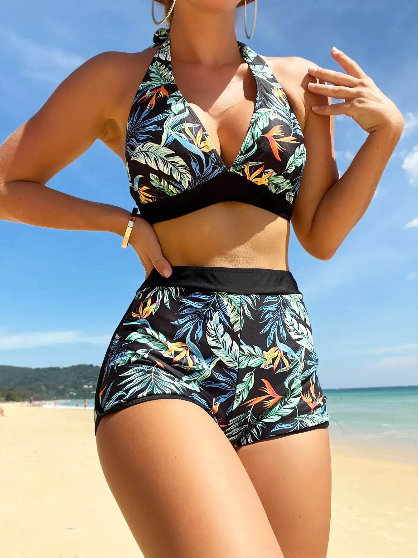 2025 Halter Bikini Set - High Waist Women's Swimsuit for Beach - Buy Center UK