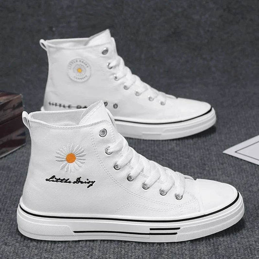 Buy Center Men’s High Top Sneakers - Breathable Canvas, Platform Style - Buy Center UK