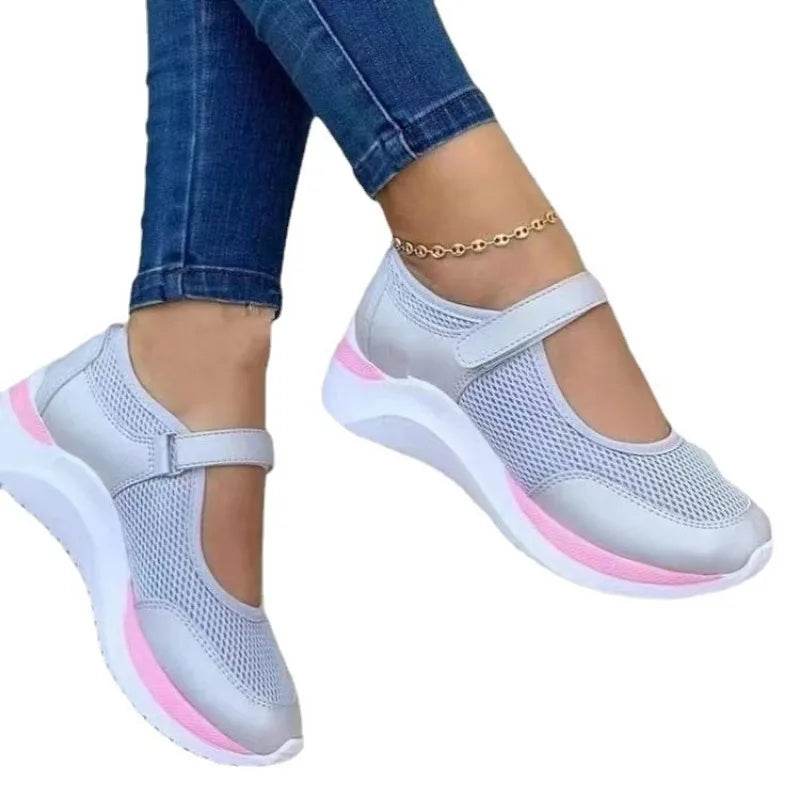 Stylish Women's Vulcanized Sneakers - Breathable Platform Flats - Buy Center UK