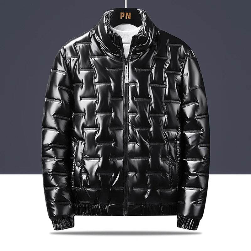 Buy Center Men's Hooded Cotton Coat - Shiny, Warm Jacket for Winter - Buy Center UK