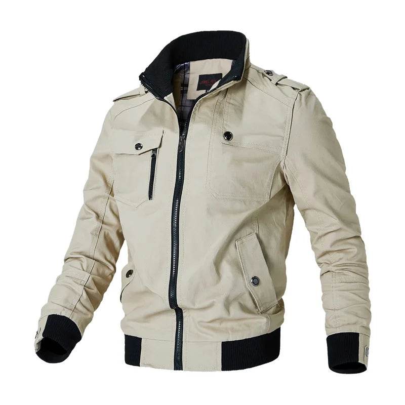 Buy Center Large Size Men's Cargo Jacket - Casual Military Style - Buy Center UK
