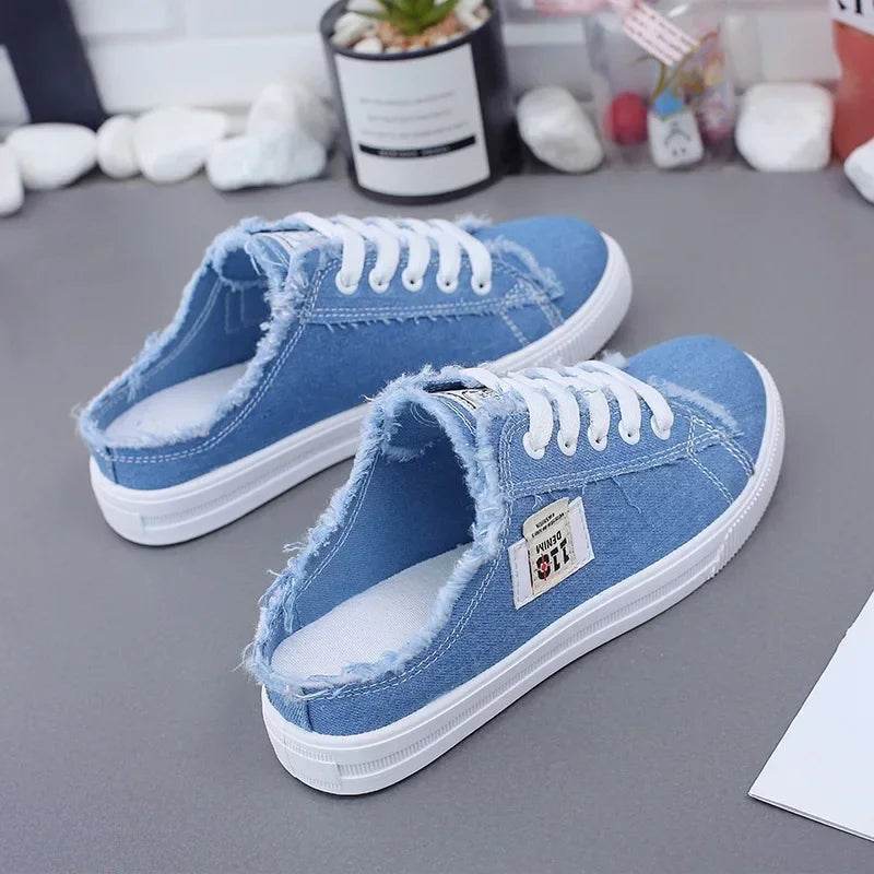 Buy Center Women’s Canvas Shoes - Stylish Lace-Up Sneakers for Summer - Buy Center UK