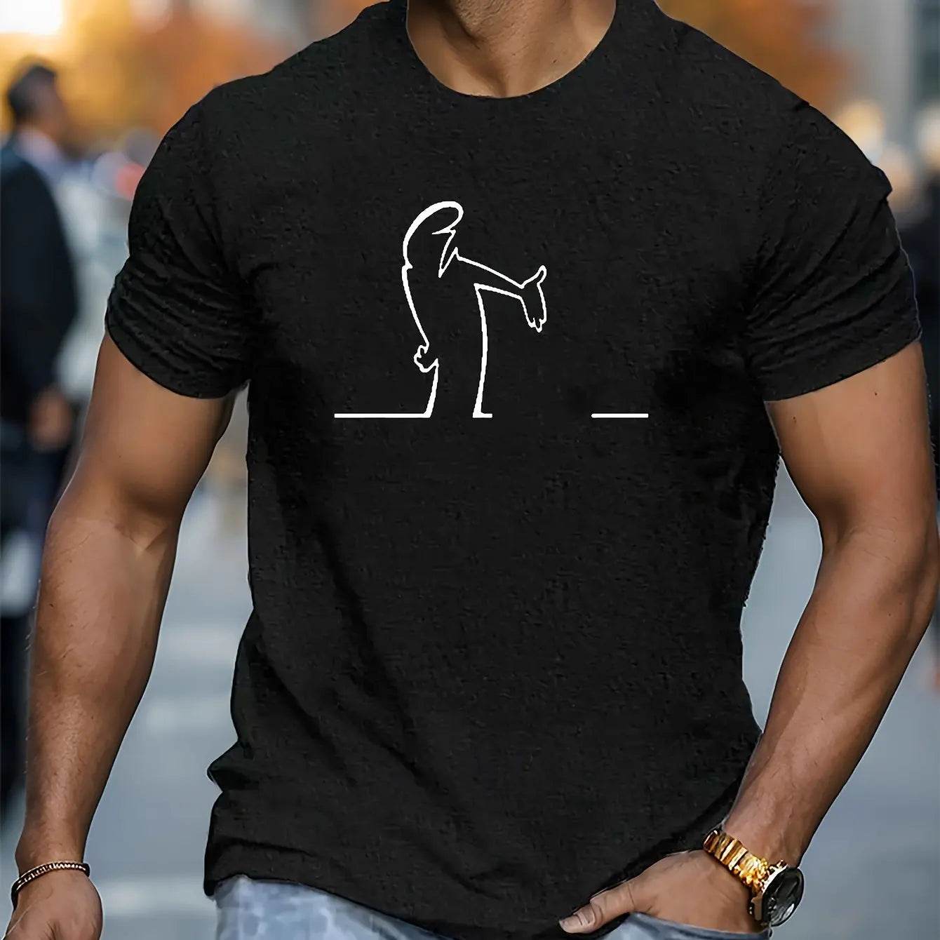 Buy Center Men's 100% Cotton Casual T-Shirt - Fun Pattern, Summer Fit - Buy Center UK