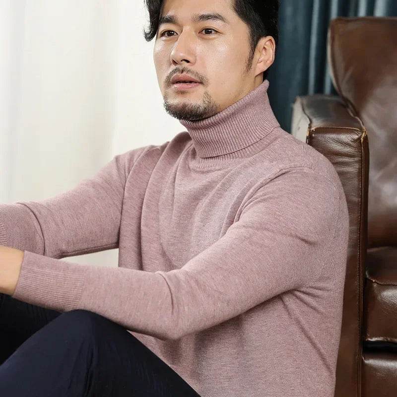 Buy Center White Turtleneck Sweater - Oversized Warm Knit Pullover - Buy Center UK