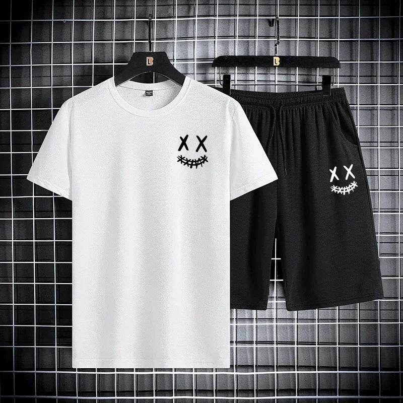Buy Center Men's Summer Sports Suit - Slim Fit T-Shirt & Shorts Set - Buy Center UK