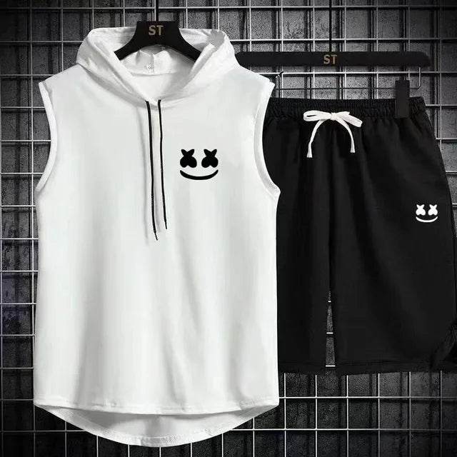 Brand Summer Men's Two Piece Set - Casual T-Shirt & Shorts Suit - Buy Center UK