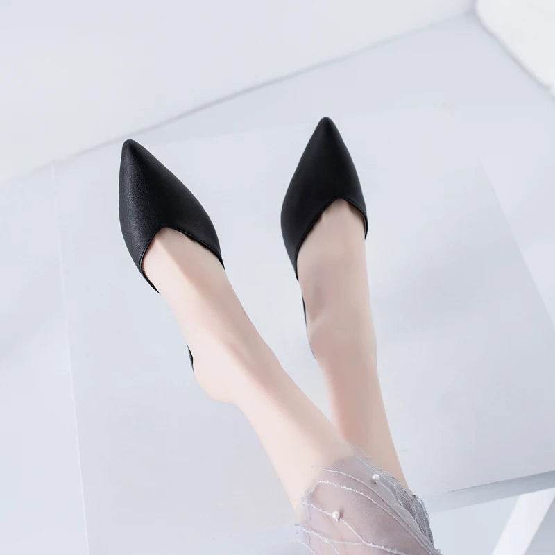 Buy Center Thin Heels Pointed Toe Slippers - Women's Luxury Mules - Buy Center UK