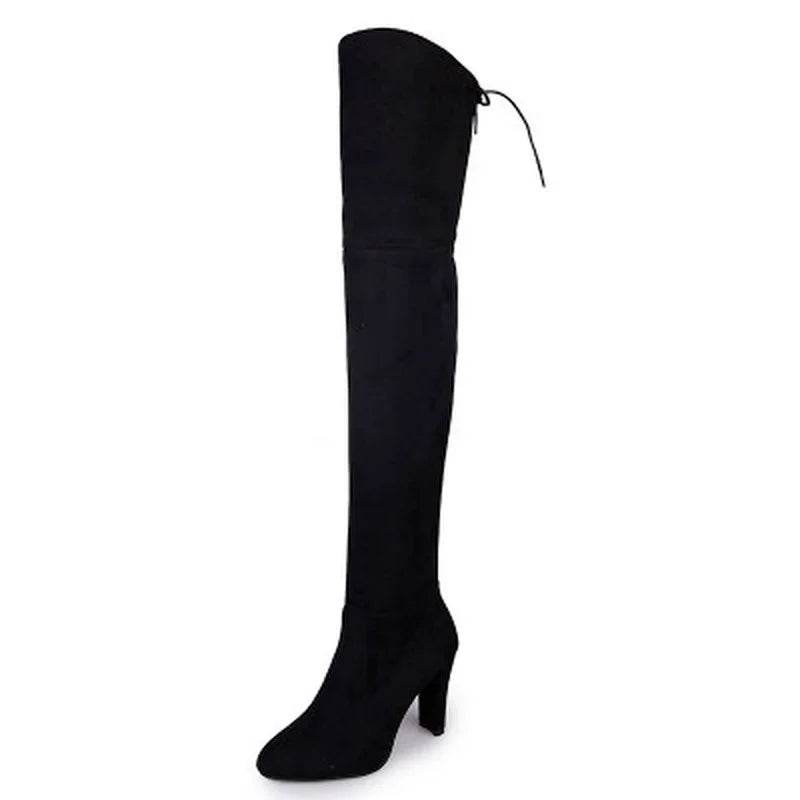 Buy Center Sexy Over-The-Knee Boots - Suede Leather Pointed Heels - Buy Center UK