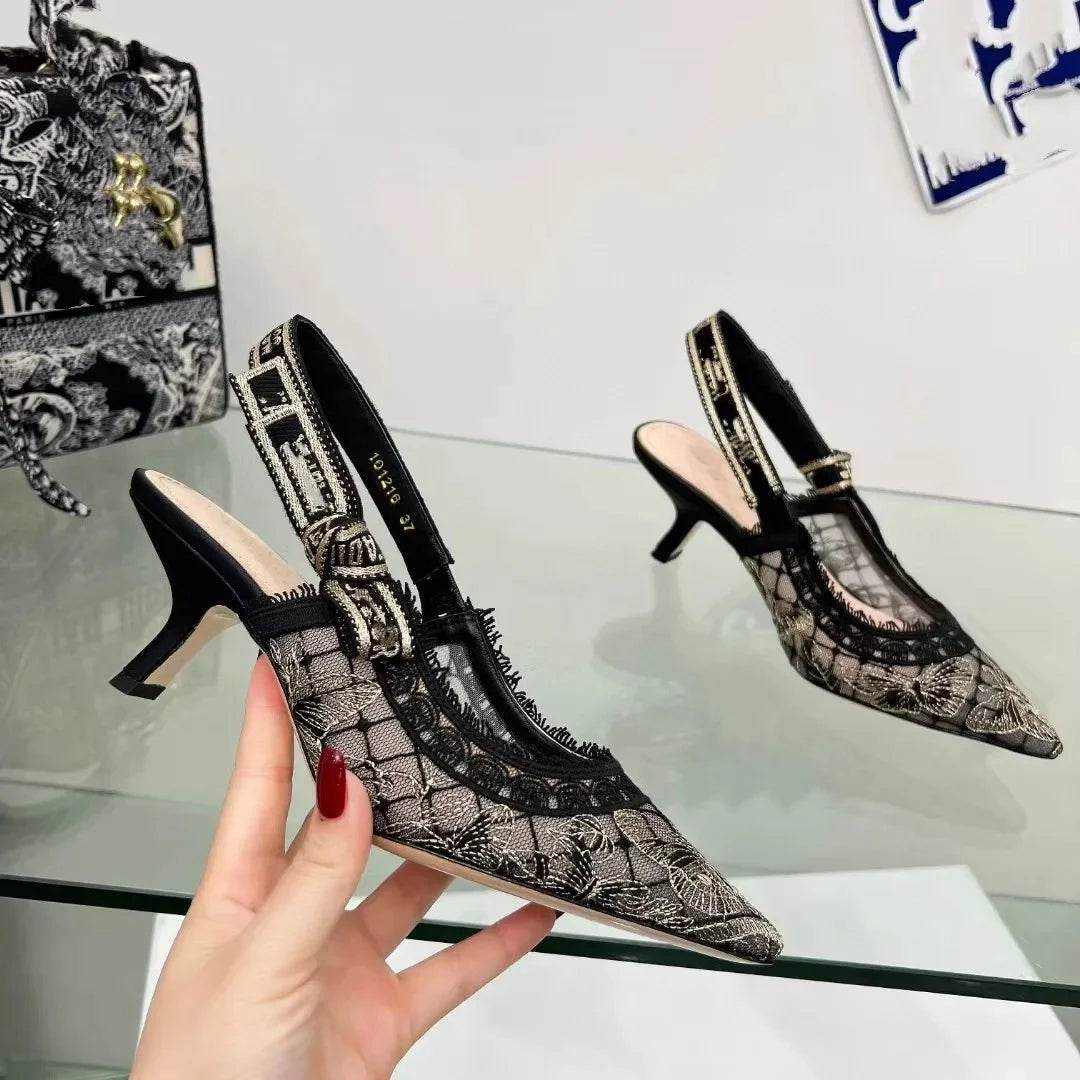 Trendy Fairy Tale Lace Mesh High Heels - Buy Center Women's Sandals - Buy Center UK
