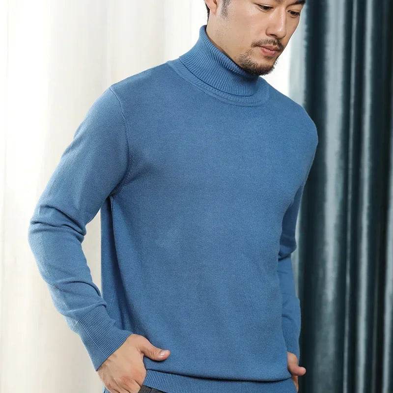Buy Center White Turtleneck Sweater - Oversized Warm Knit Pullover - Buy Center UK