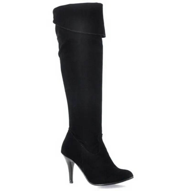Buy Center Women's Over Knee Boots - Thin High Heels, Plus Sizes 34-50 - Buy Center UK