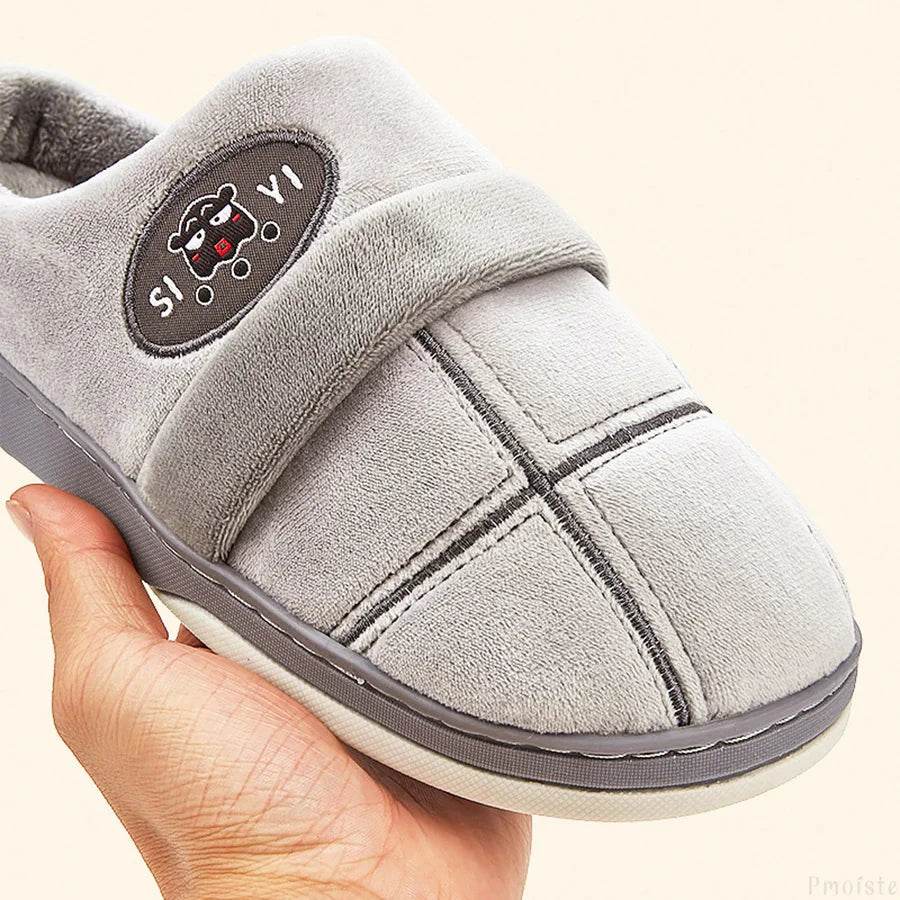 Buy Center Men's Warm Plaid Slippers - Soft Memory Foam Indoor Shoes - Buy Center UK